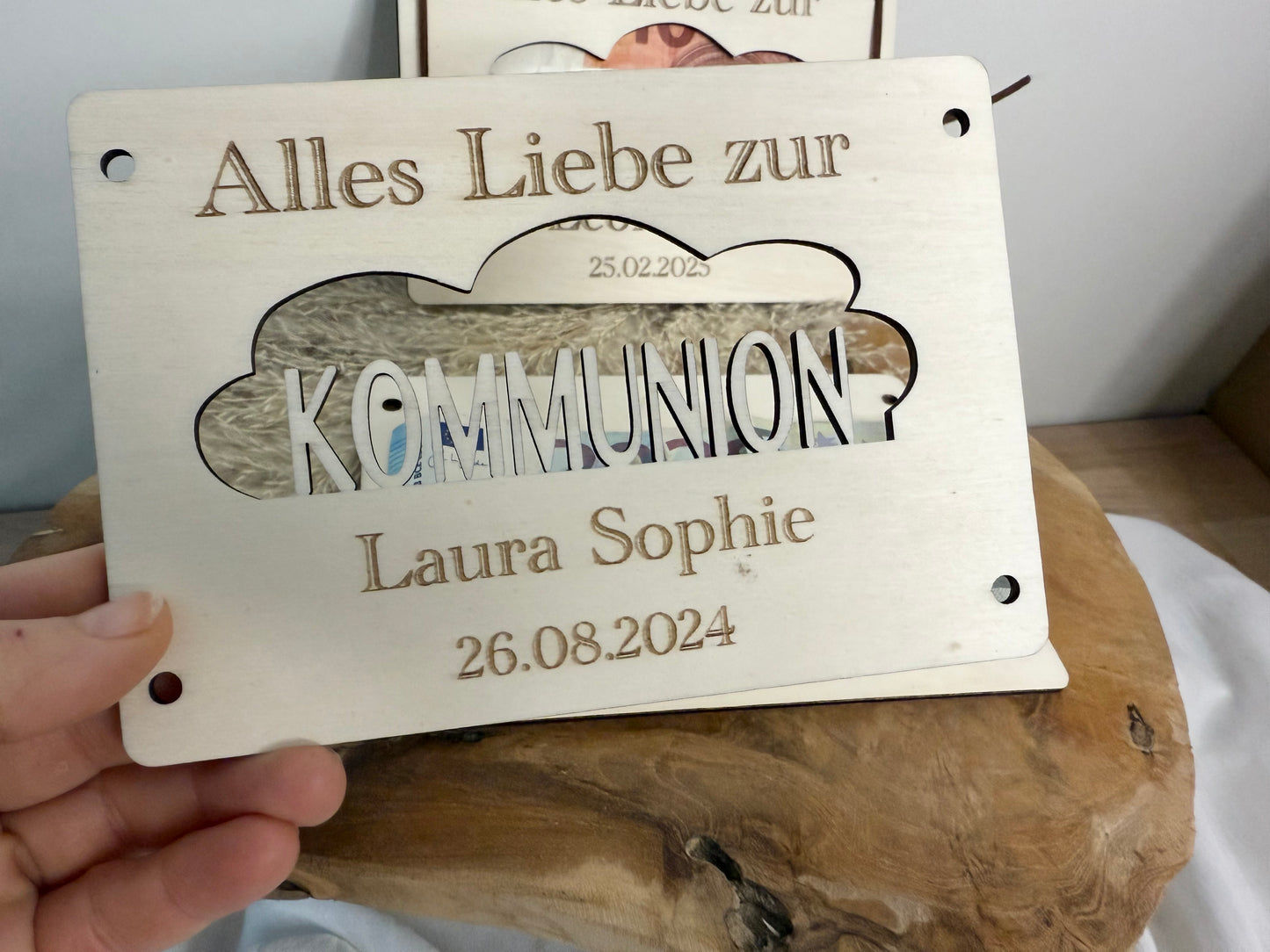 Personalized money gift for communion