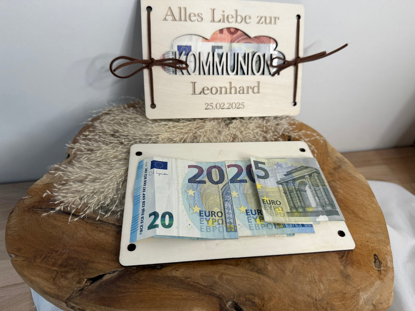 Personalized money gift for communion