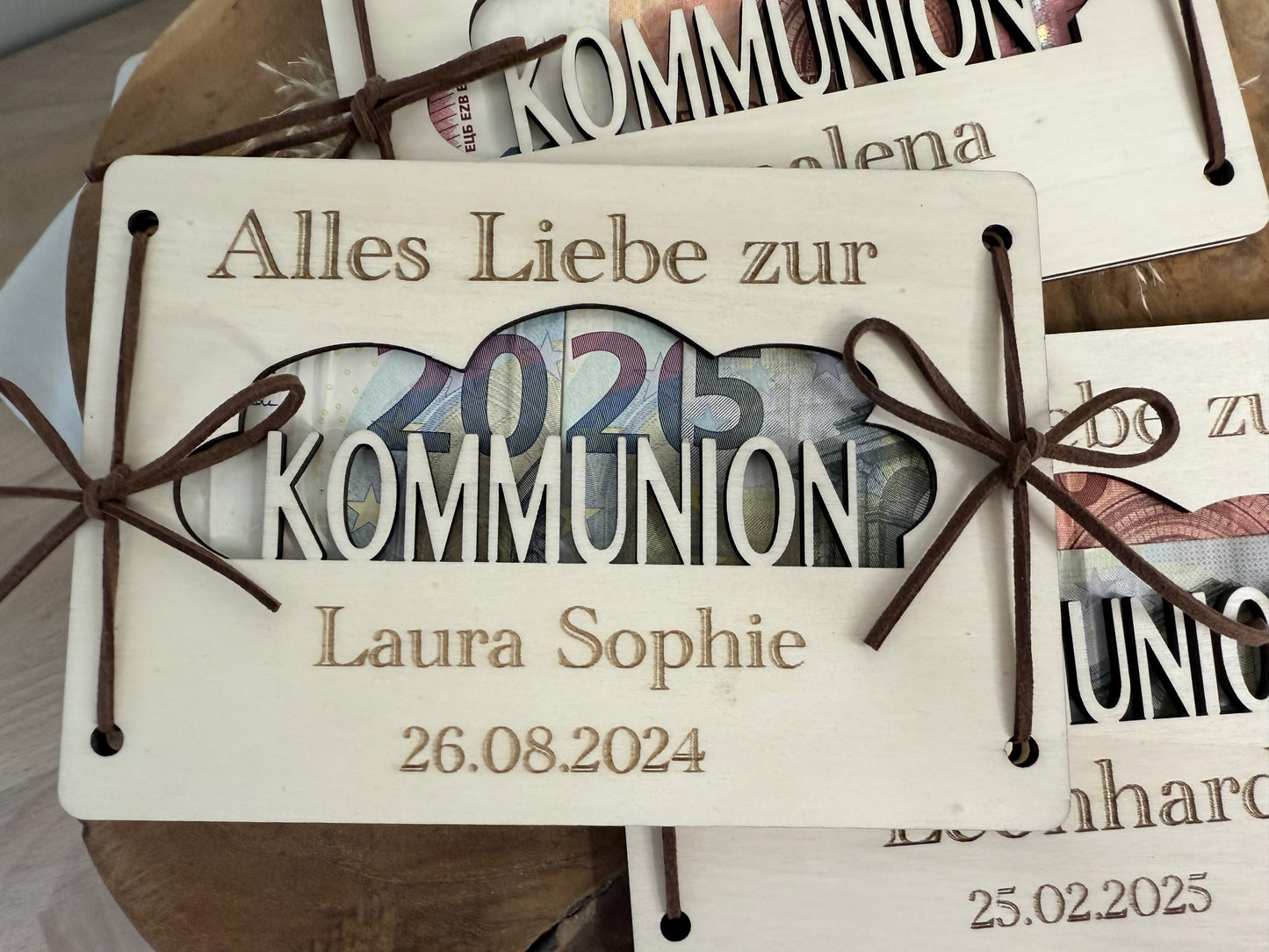 Personalized money gift for communion
