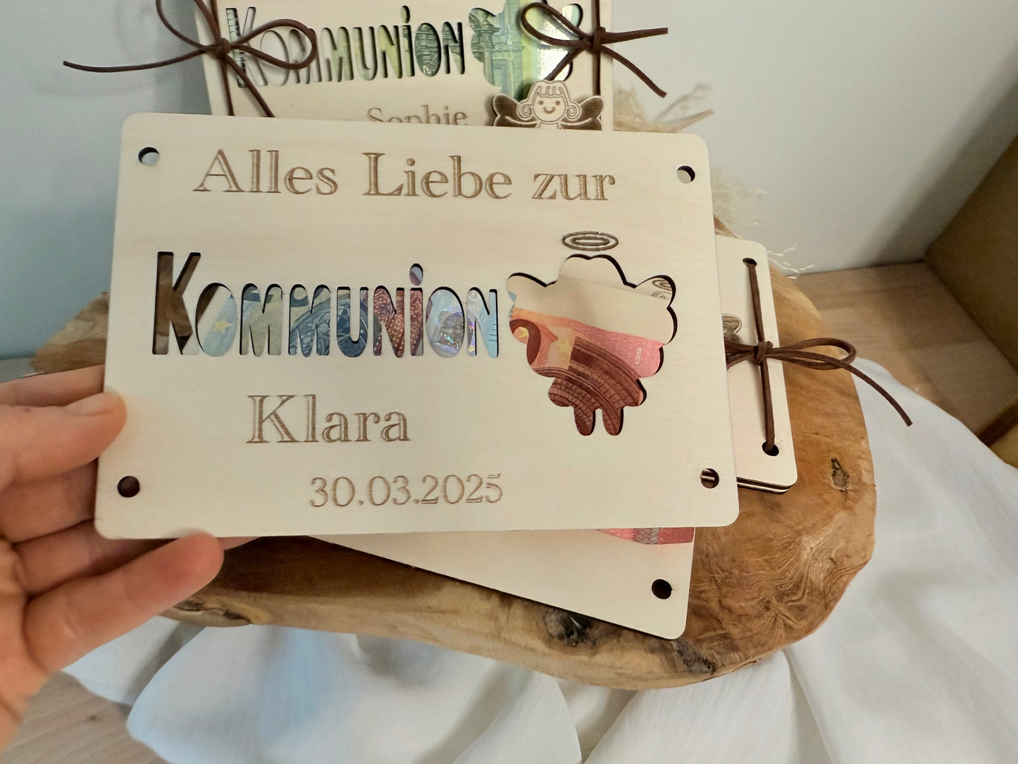 communion gift with guardian angel