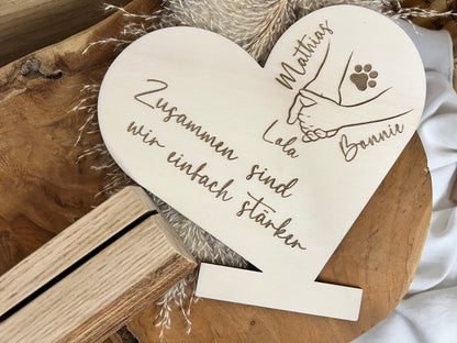 Personalized heart stand