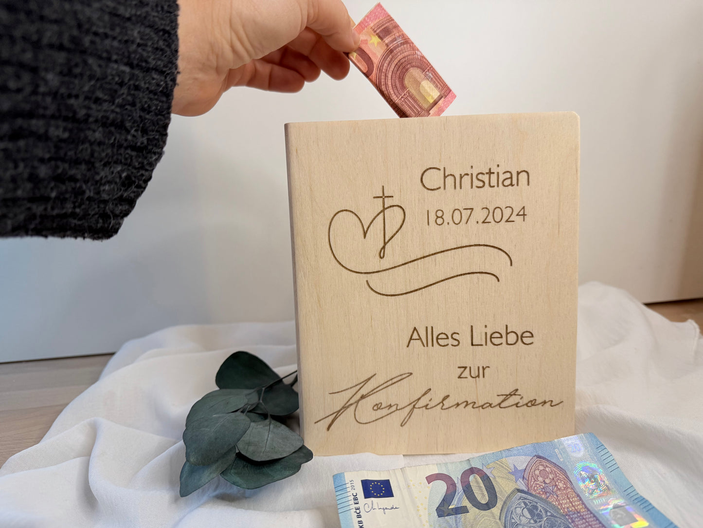 Confirmation money box personalized