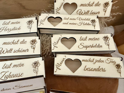 Muttertags Geschenkbox aus Holz