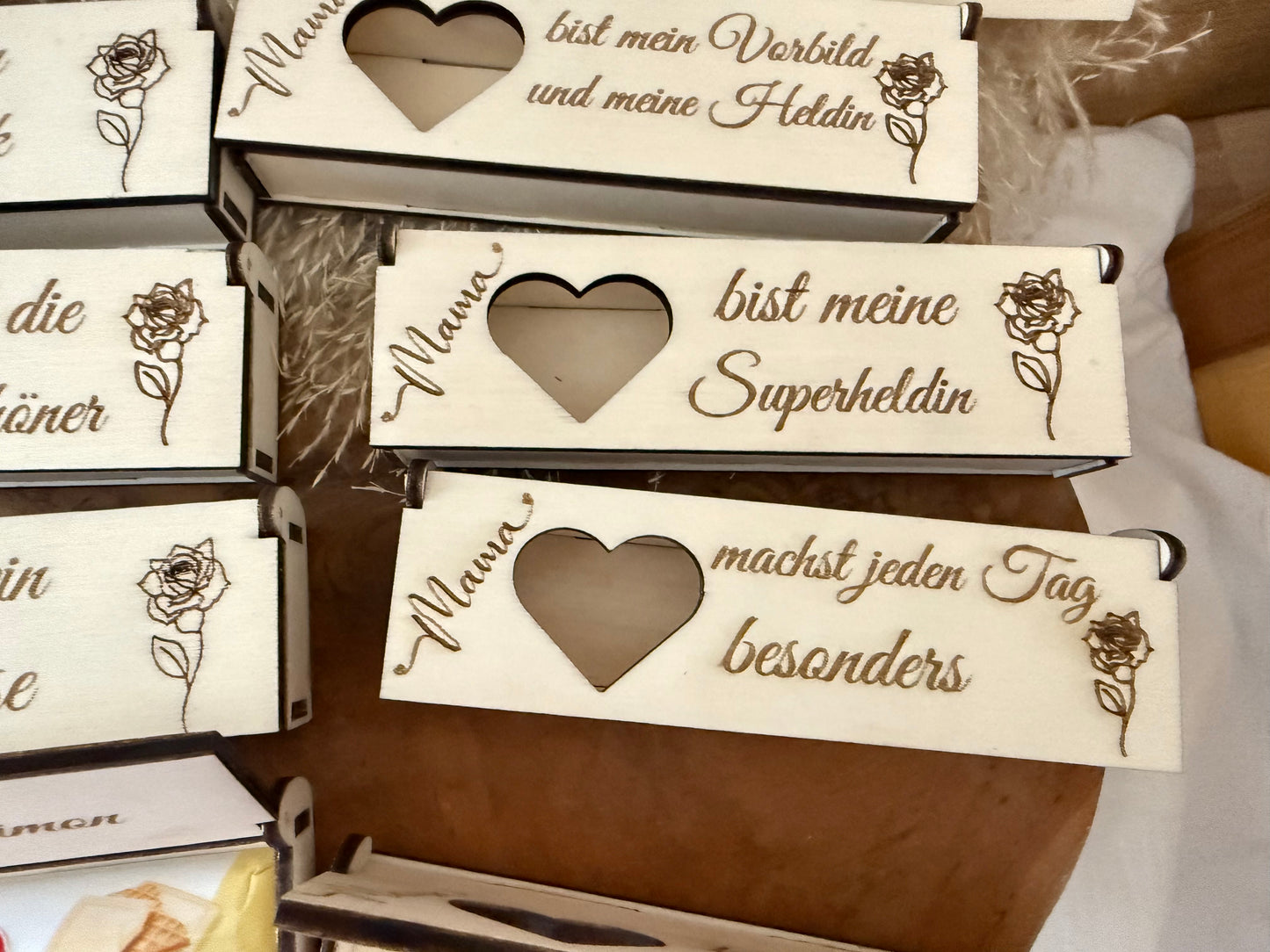 Muttertags Geschenkbox aus Holz