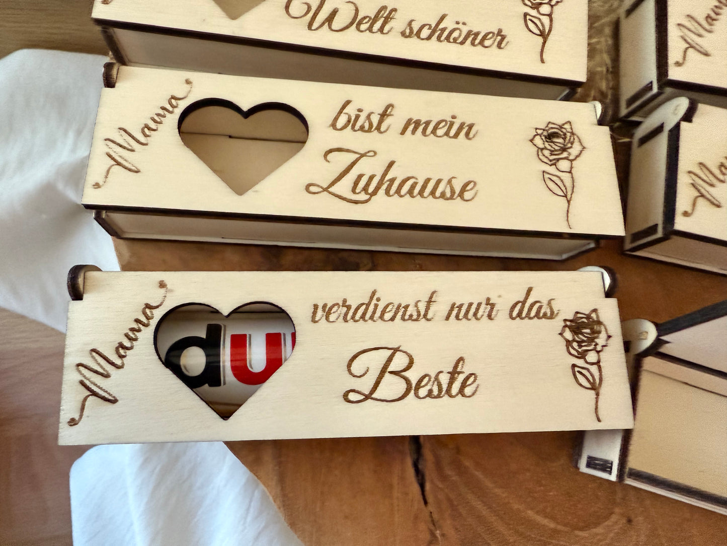 Muttertags Geschenkbox aus Holz