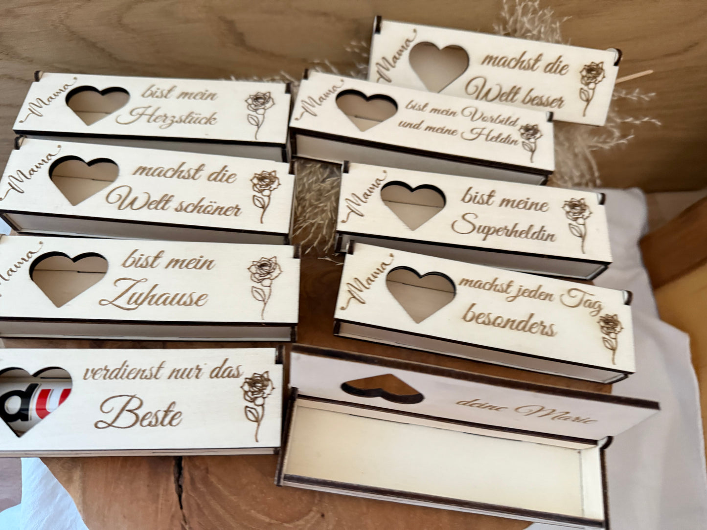Muttertags Geschenkbox aus Holz