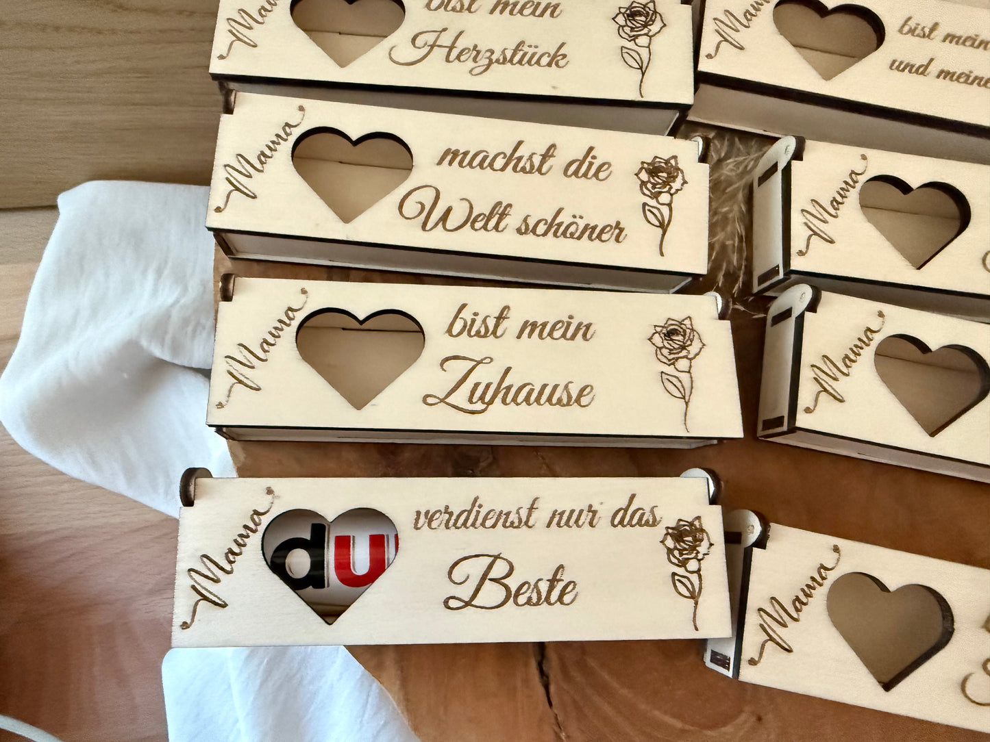 Muttertags Geschenkbox aus Holz