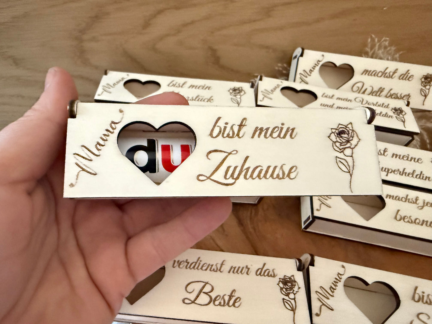 Muttertags Geschenkbox aus Holz