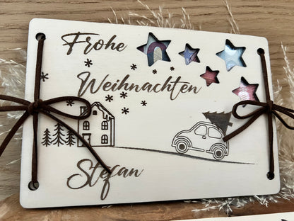 Geldgeschenk Weihnachten personalisiert