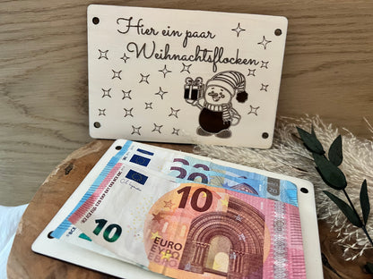 Geldgeschenk Weihnachten Weihnachtsflocken