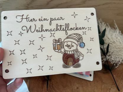 Geldgeschenk Weihnachten Weihnachtsflocken