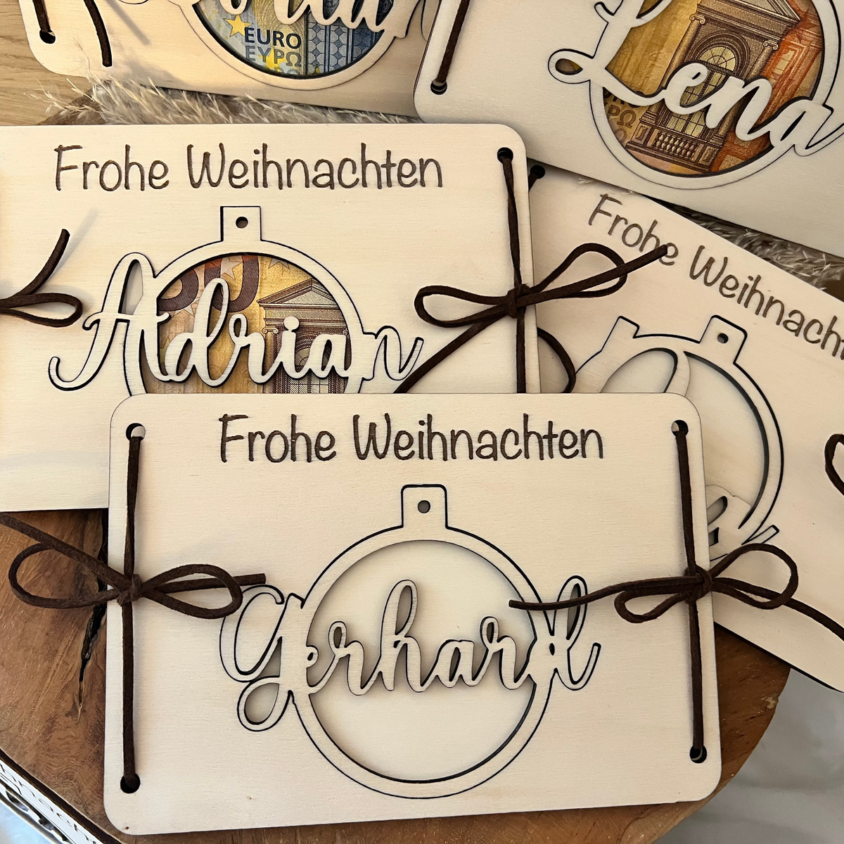 Personalisiertes Geldgeschenk Weihnachtskugel