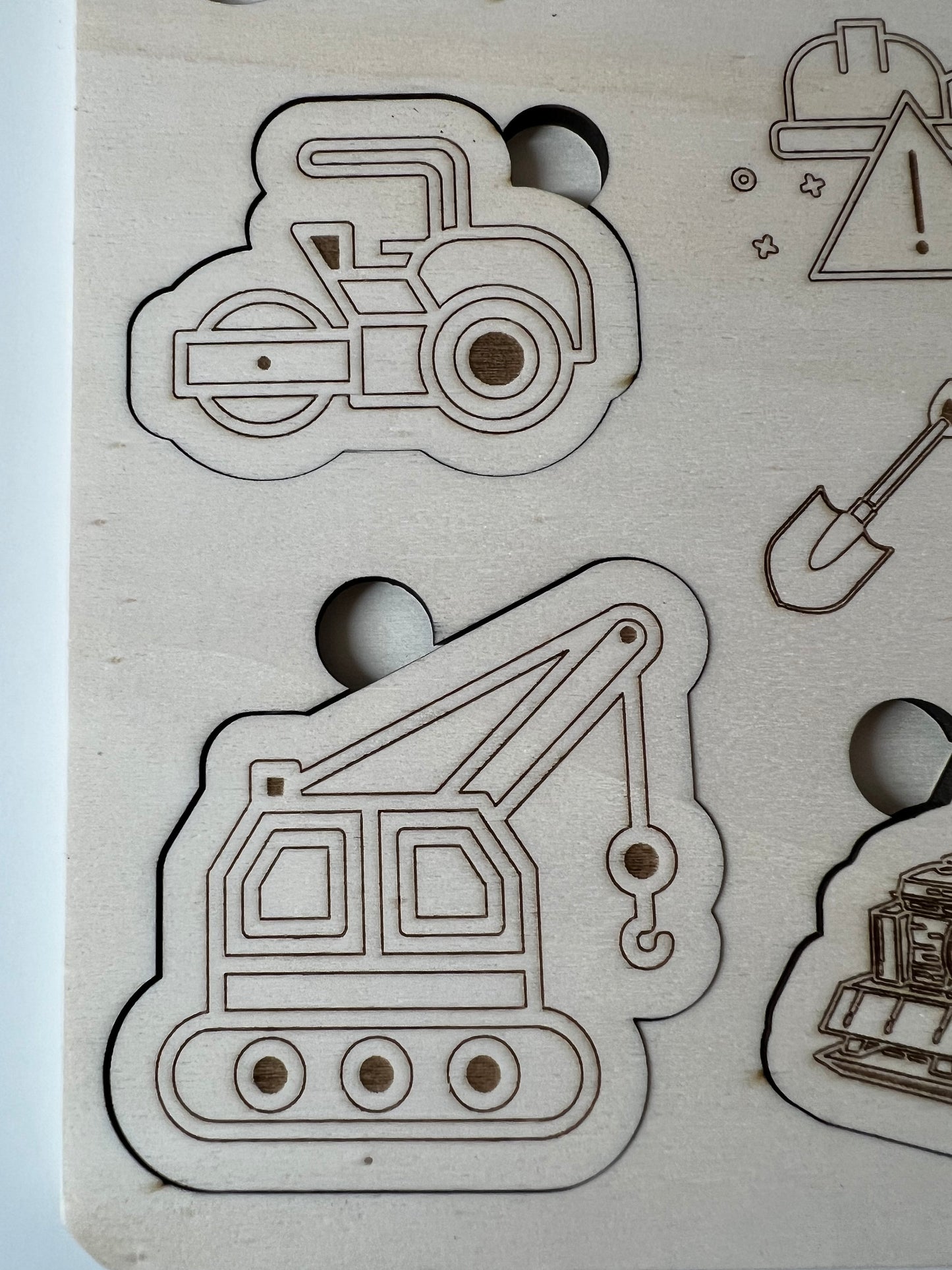 Steckpuzzle Baustellenfahrzeuge