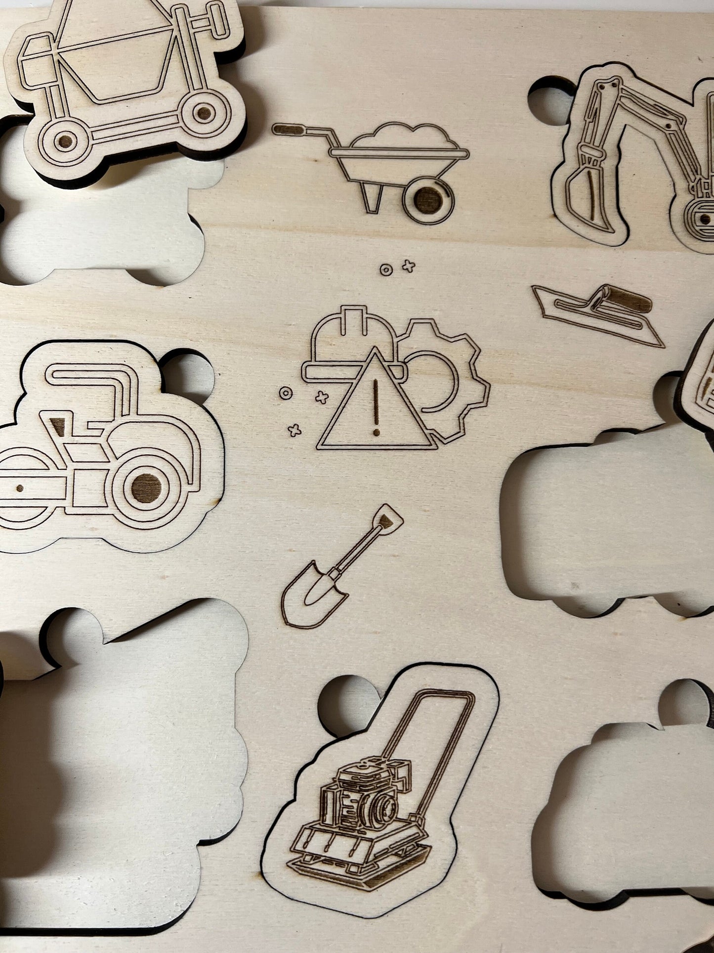 Steckpuzzle Baustellenfahrzeuge
