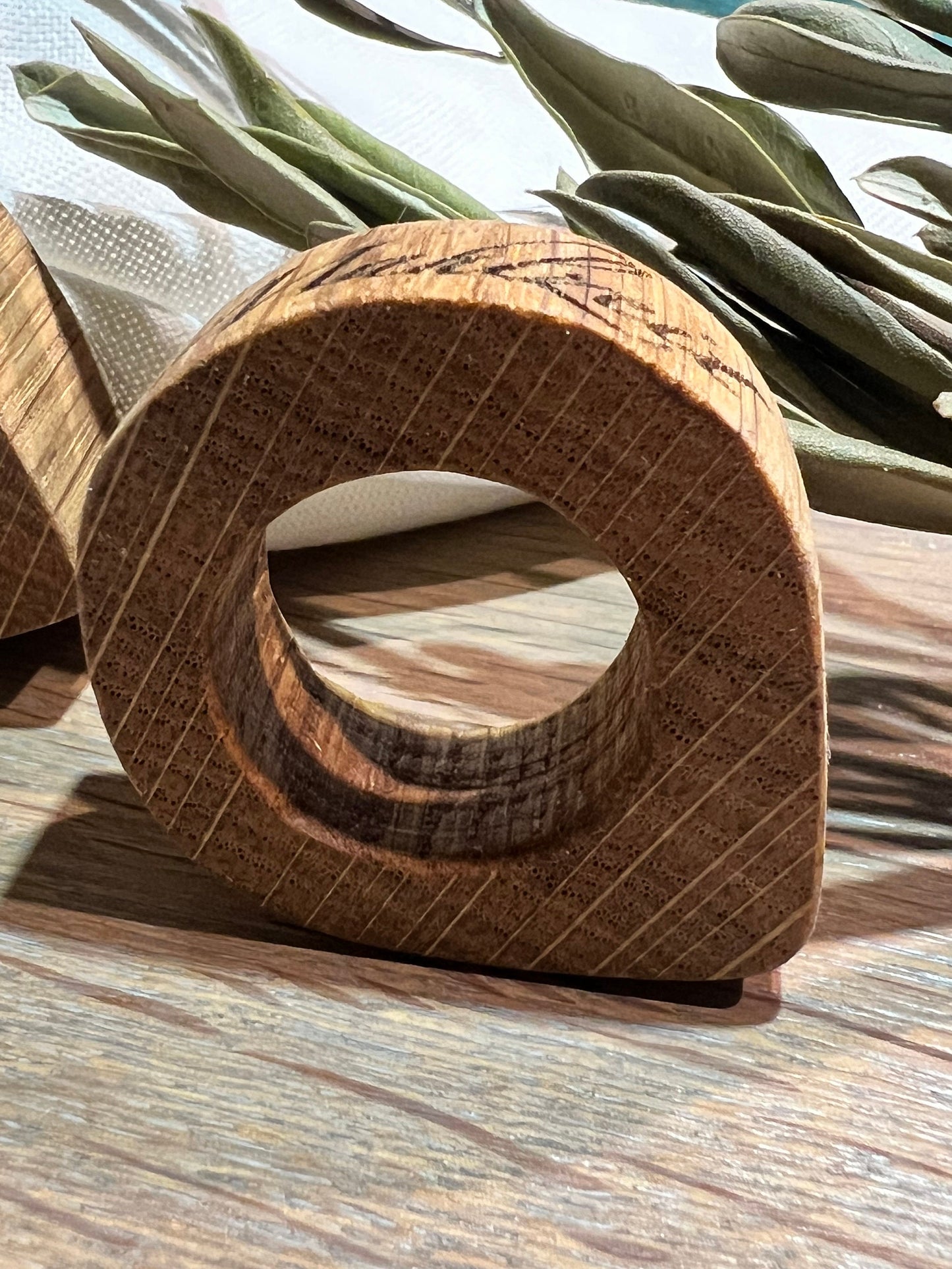 Napkin rings with names