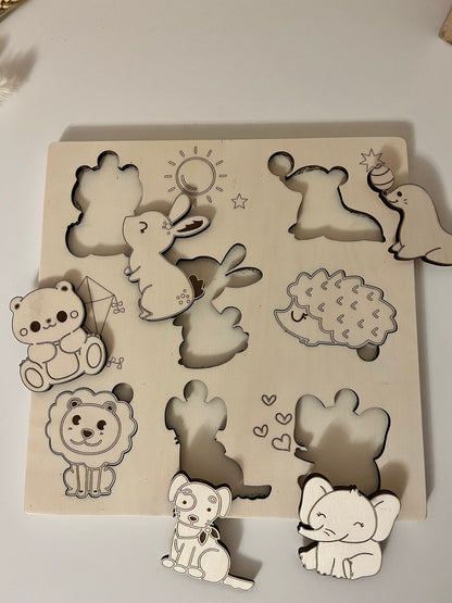 Puzzle with animals