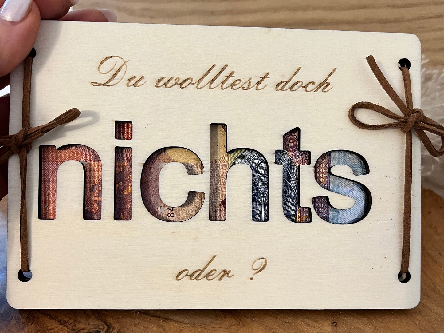 Geldgeschenk du wolltest doch nichts