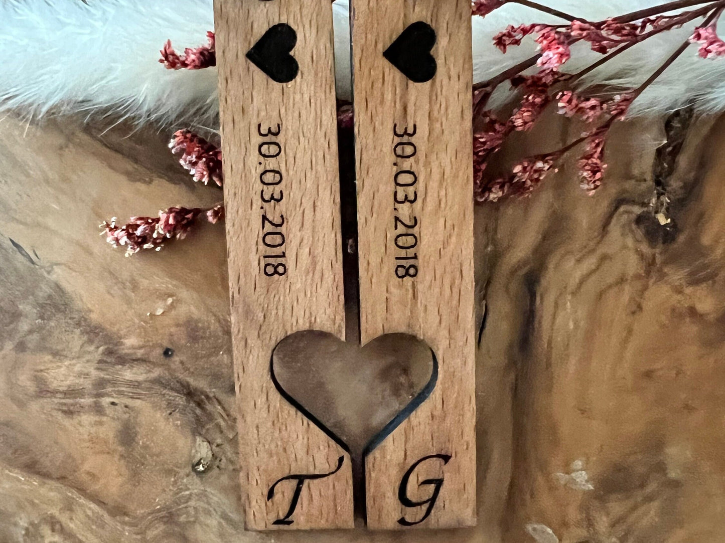Schlüsselanhänger personalisiert aus Holz
