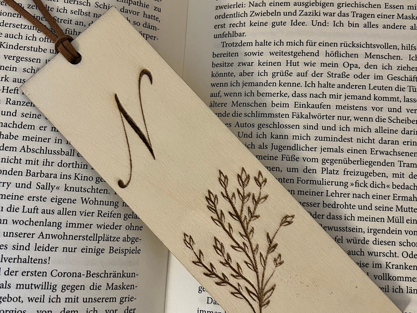 Lesezeichen aus Holz