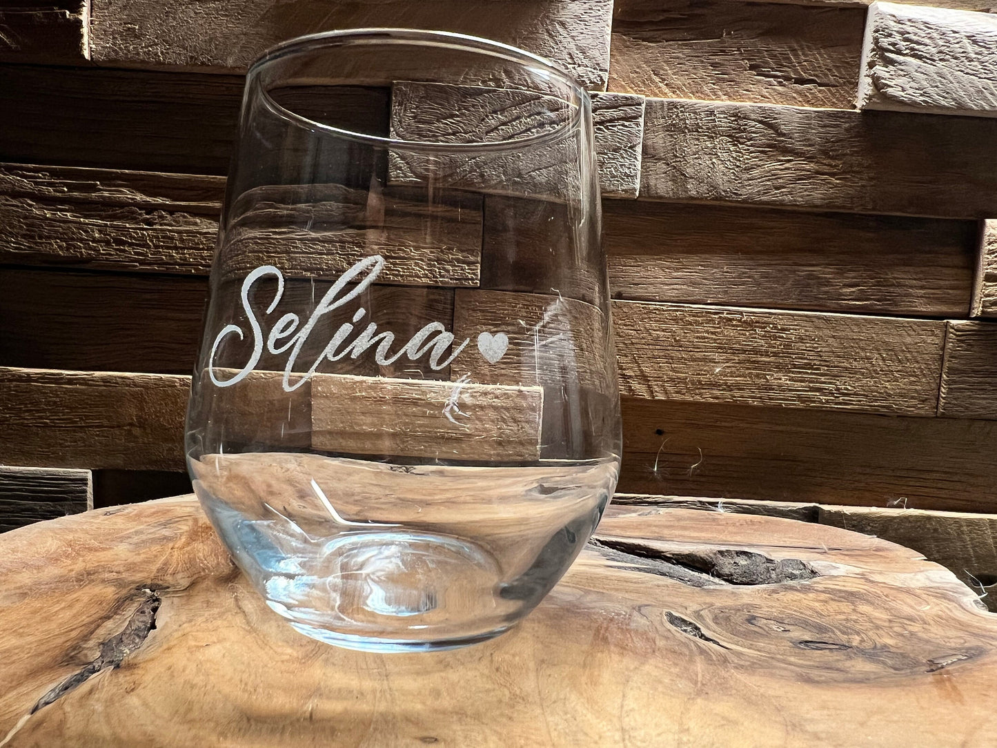 Graviertes Trinkglas mit Namen