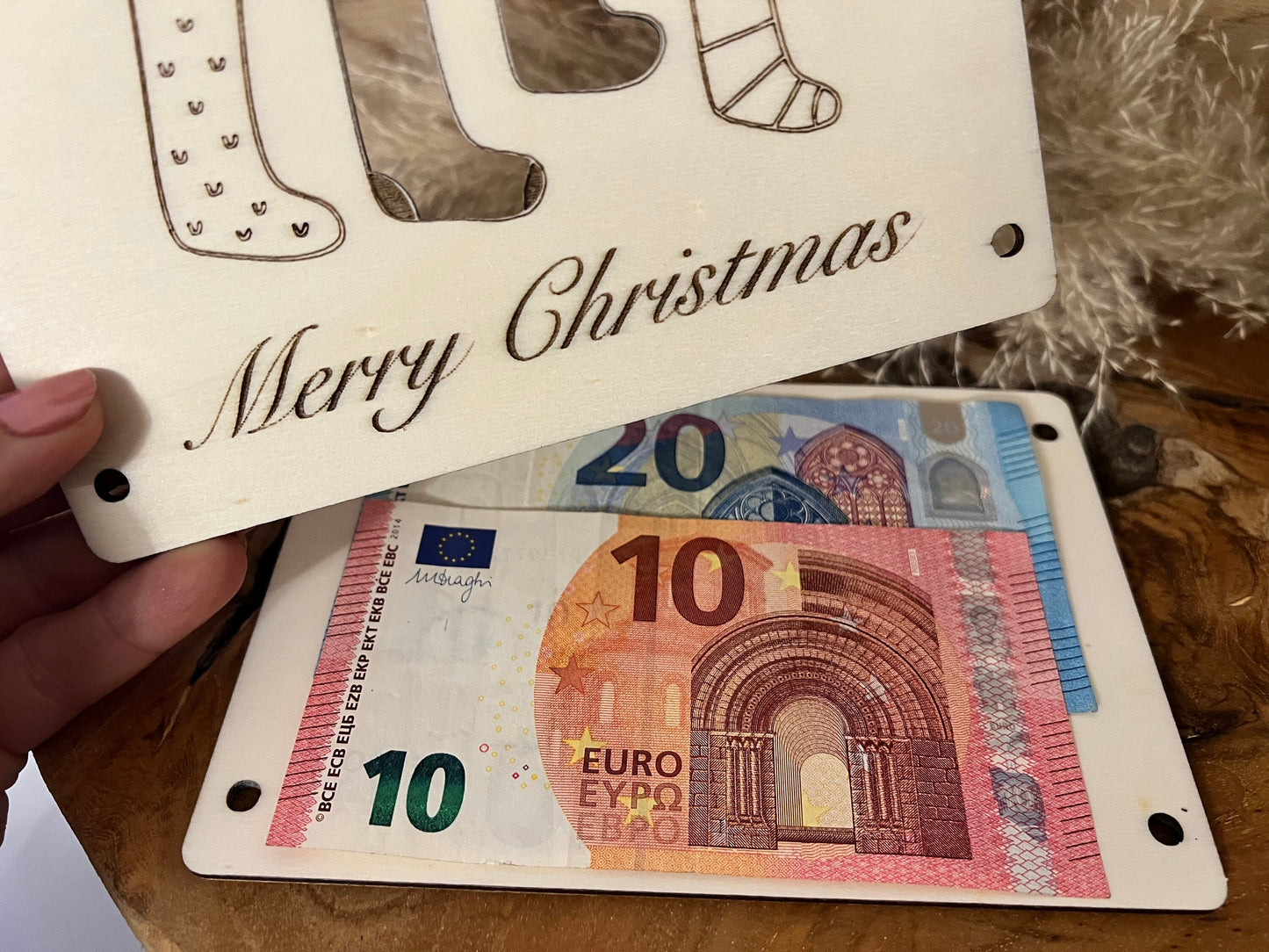 Geldgeschenk für Weihnachten "Merry Christmas"