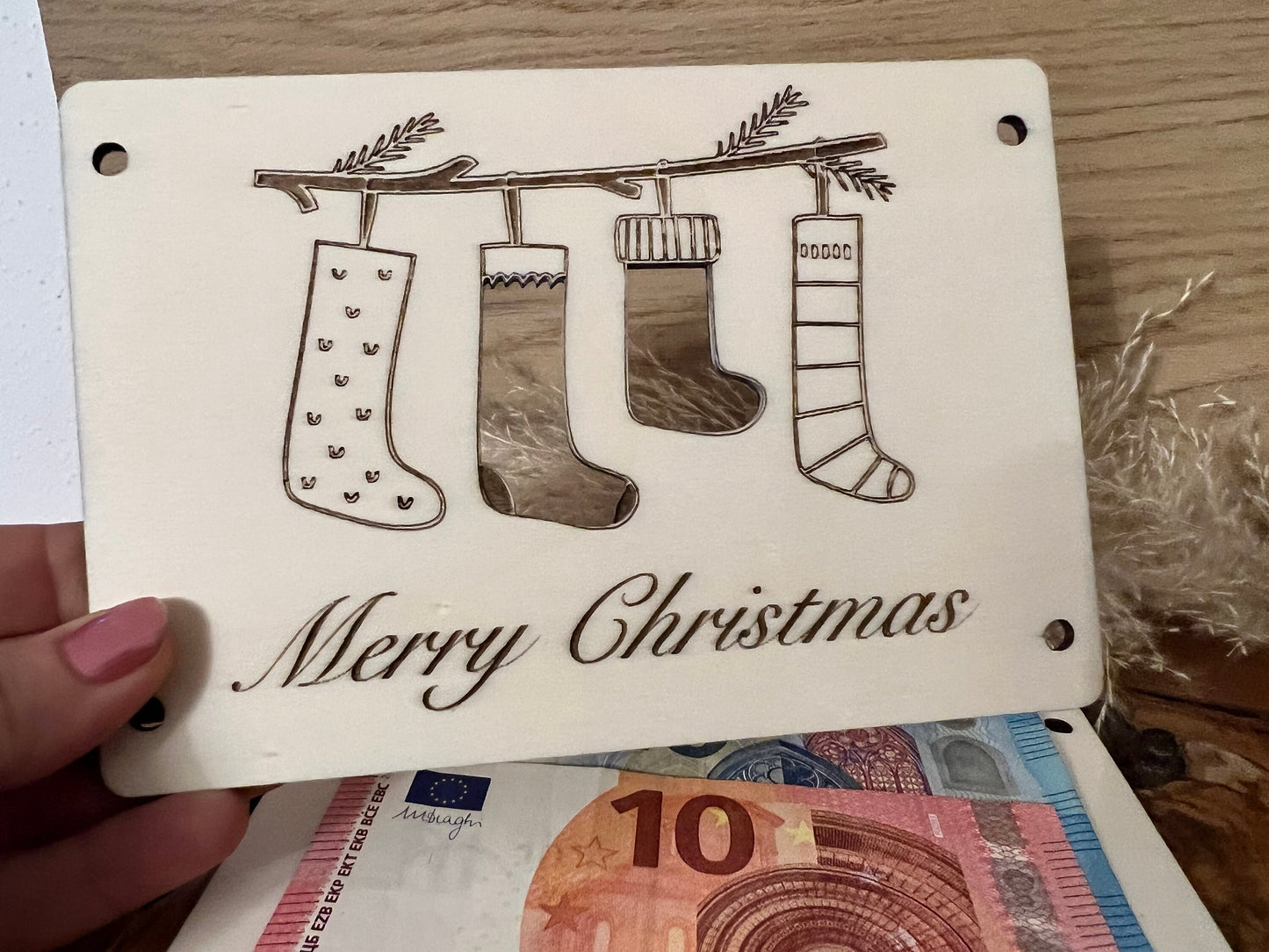 Geldgeschenk für Weihnachten "Merry Christmas"
