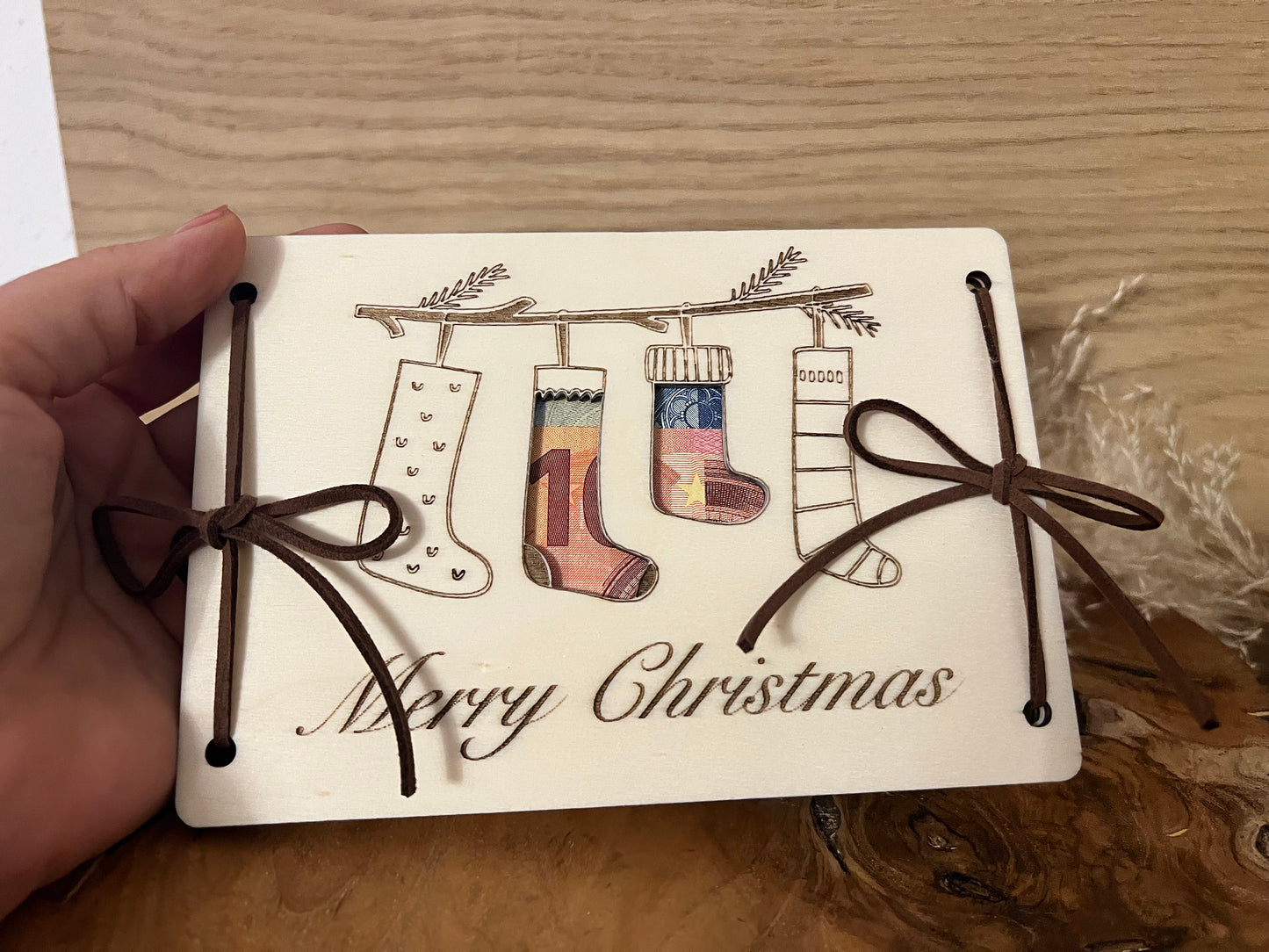 Geldgeschenk für Weihnachten "Merry Christmas"
