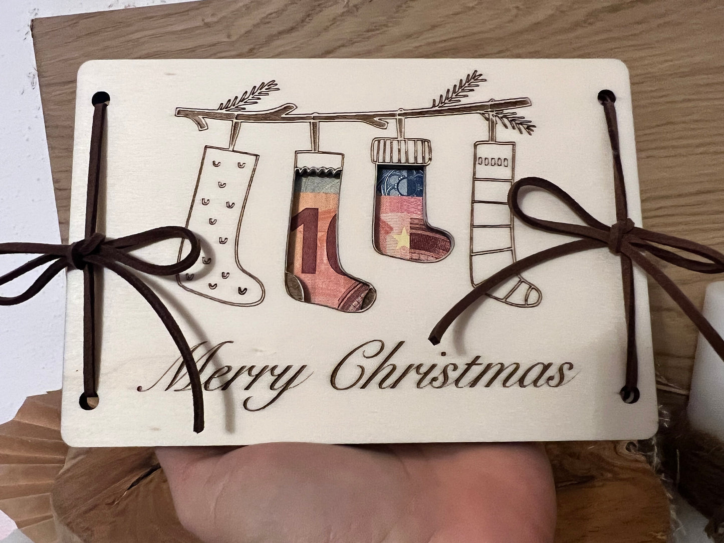 Geldgeschenk für Weihnachten "Merry Christmas"