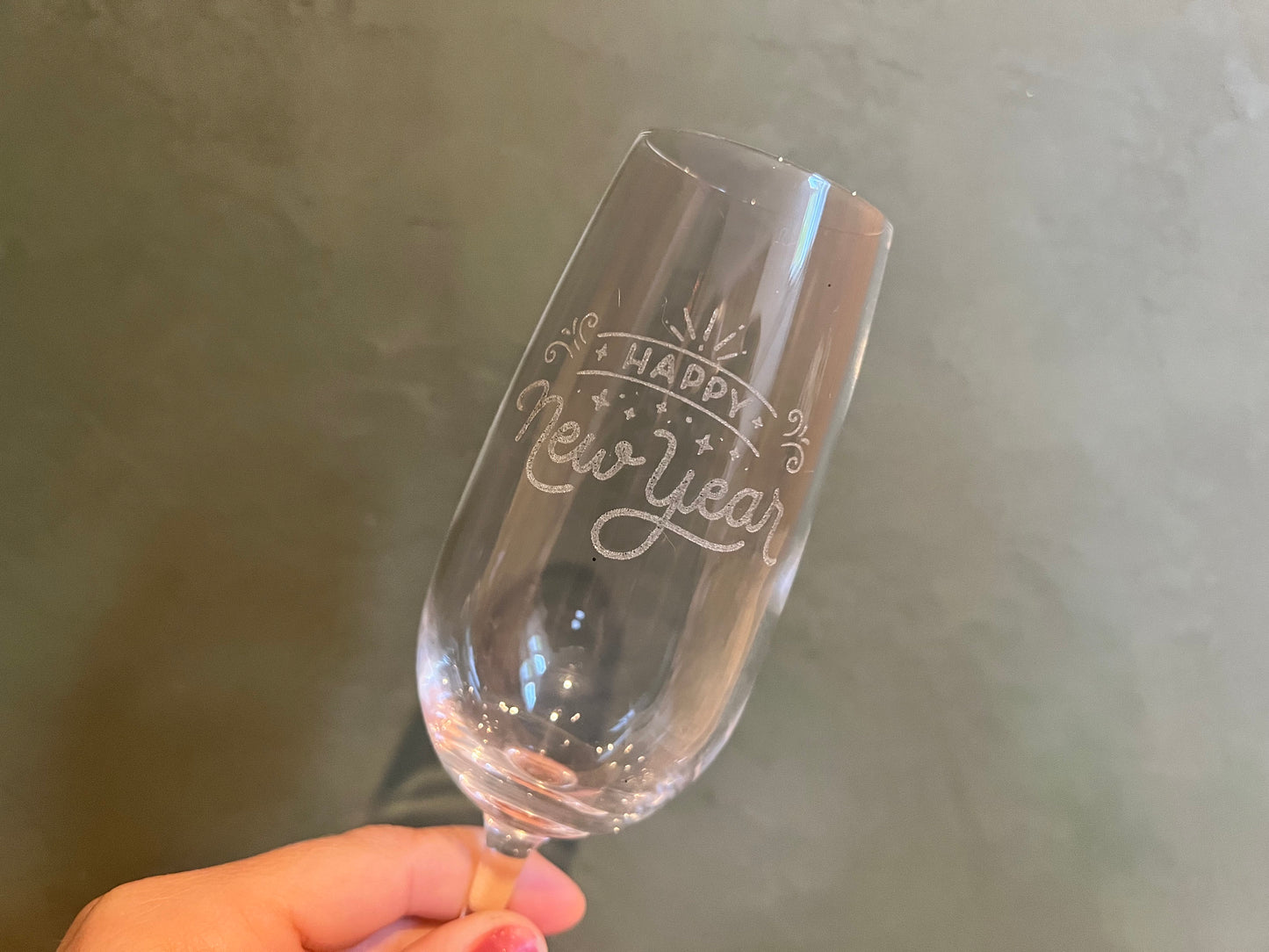Sektglas für Neujahr