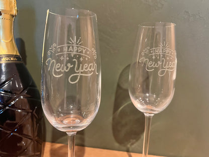 Sektglas für Neujahr
