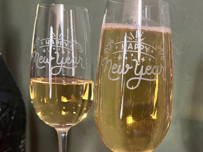Sektglas für Neujahr