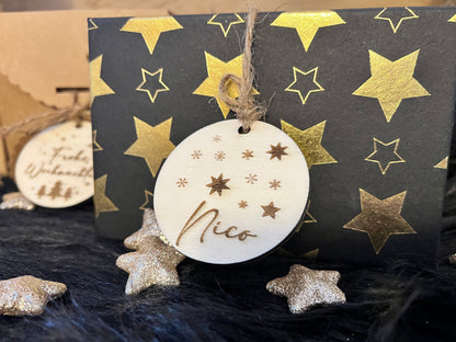 Weihnachtsgeschenkanhänger personalisiert