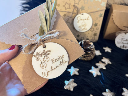 Weihnachtsgeschenkanhänger personalisiert