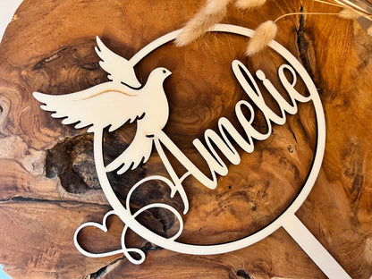 Cake topper personalisiert zur Taufe/Kommunion/Konfirmation