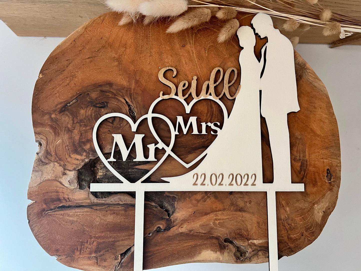 Cake topper Hochzeit personalisiert