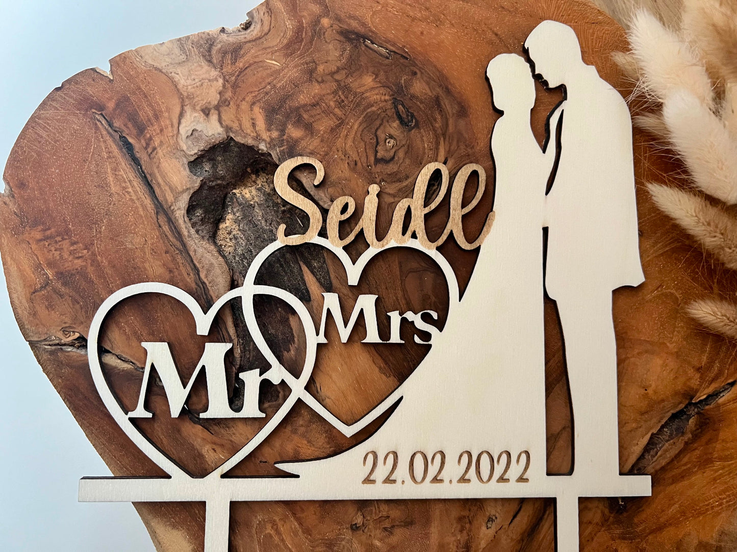Cake topper Hochzeit personalisiert