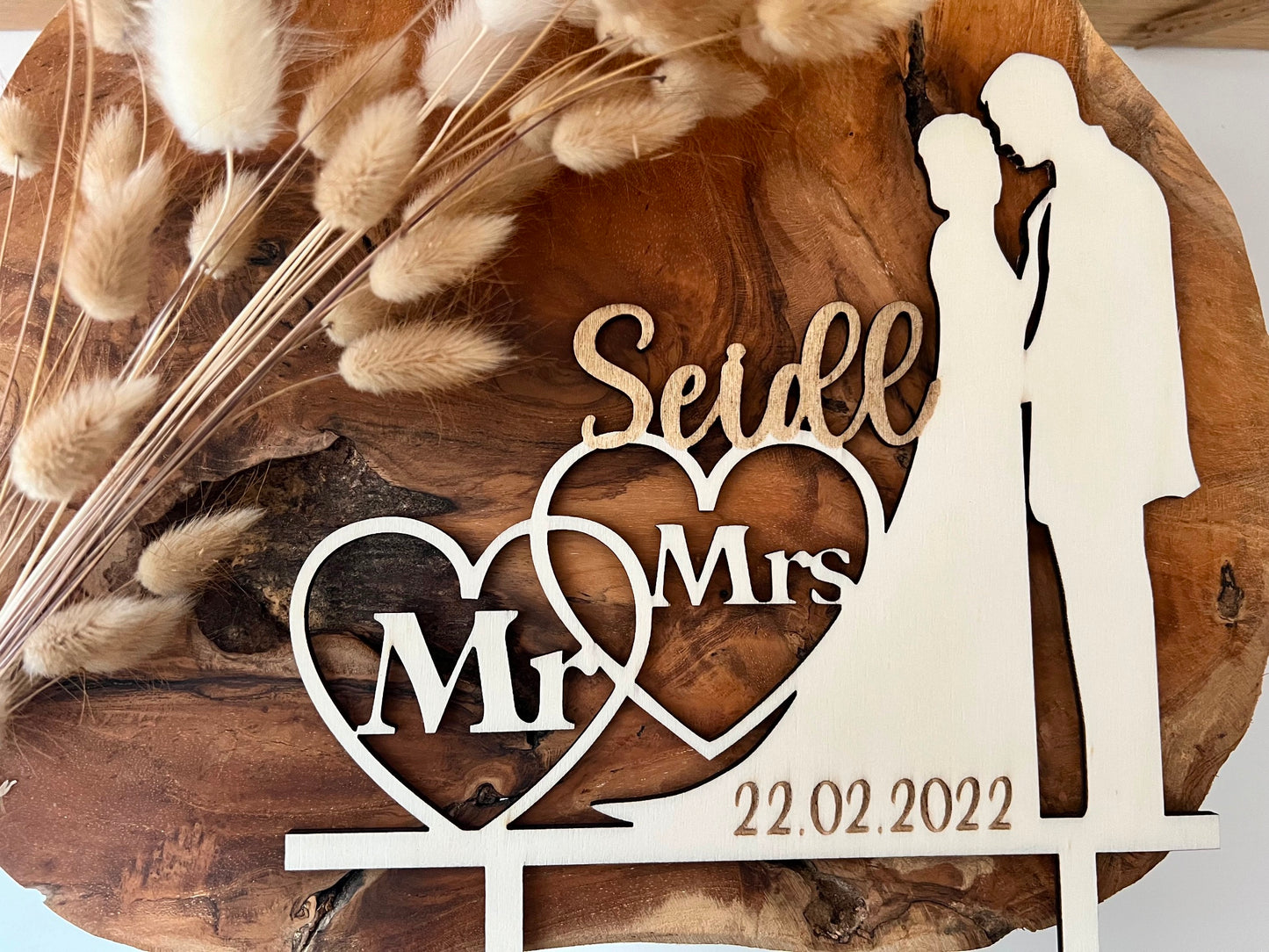 Cake topper Hochzeit personalisiert
