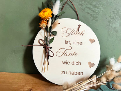 Holzschild- Geschenk für Tante/ Patentante
