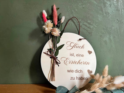 Wooden sign for educator