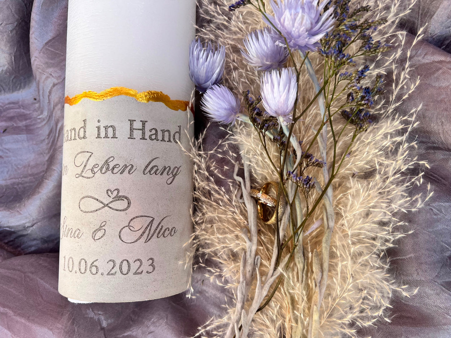 Hochzeitskerze personalisiert