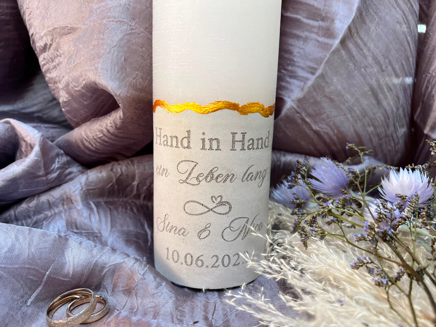 Hochzeitskerze personalisiert