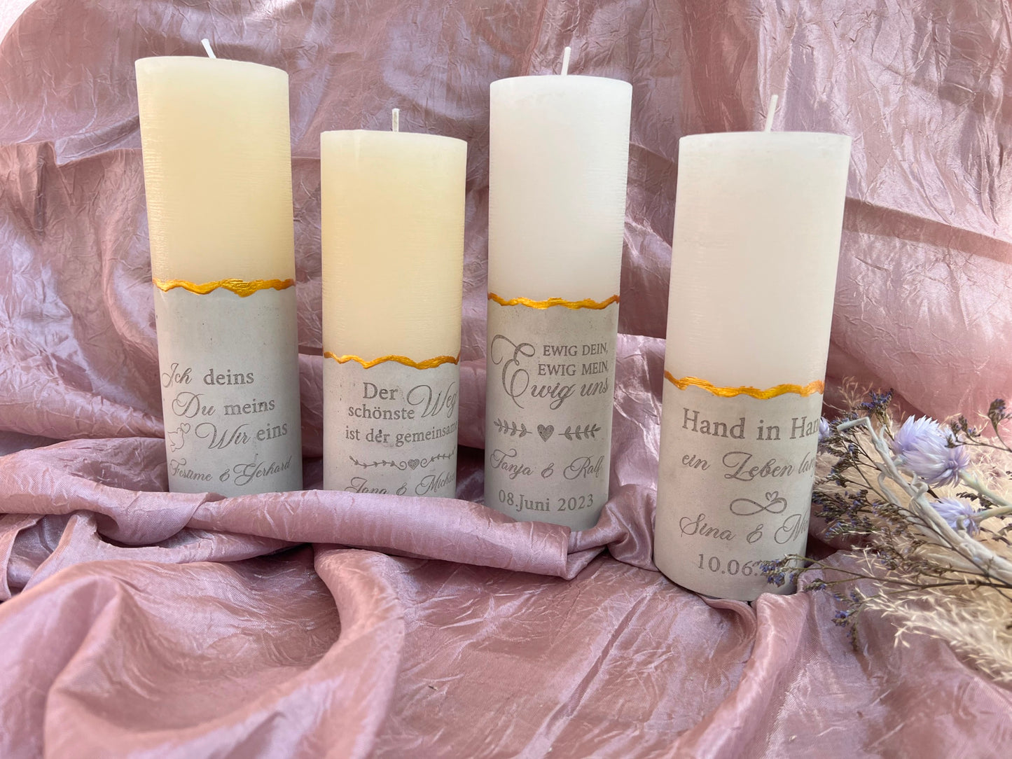 Hochzeitskerze personalisiert