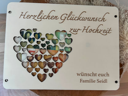 Hochzeitsgeschenk aus Holz