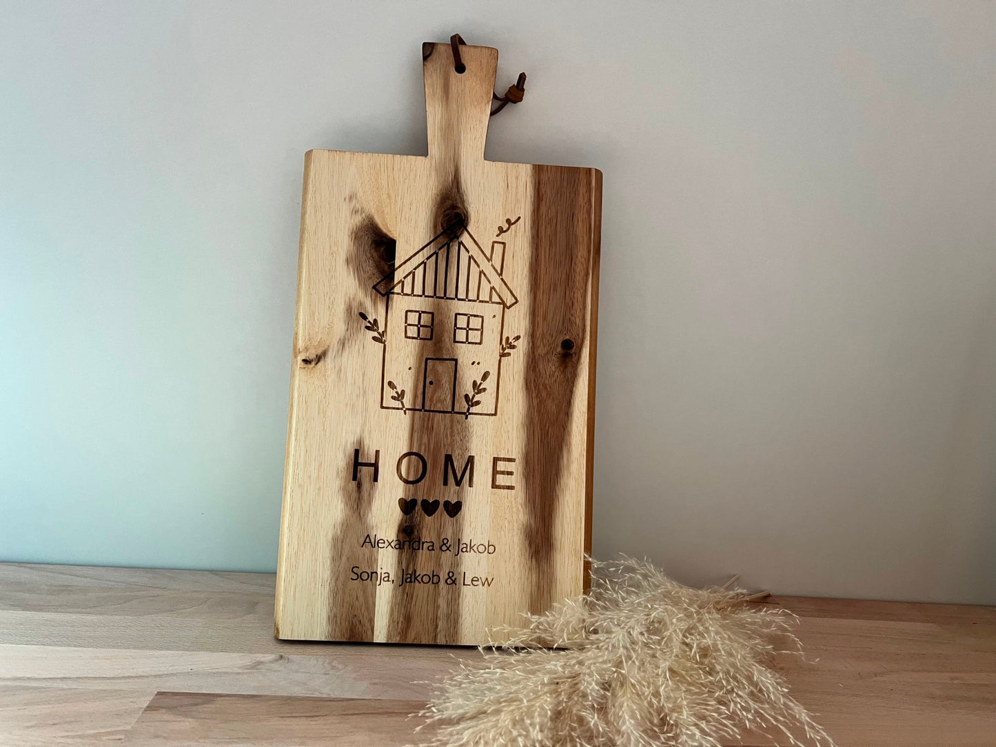 Holzbrett mit Gravur