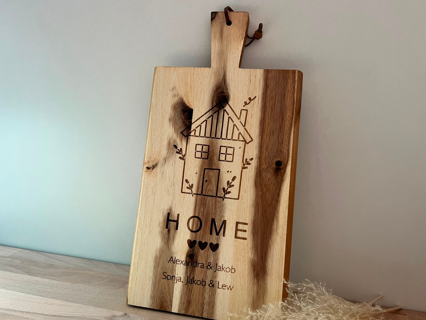 Holzbrett mit Gravur
