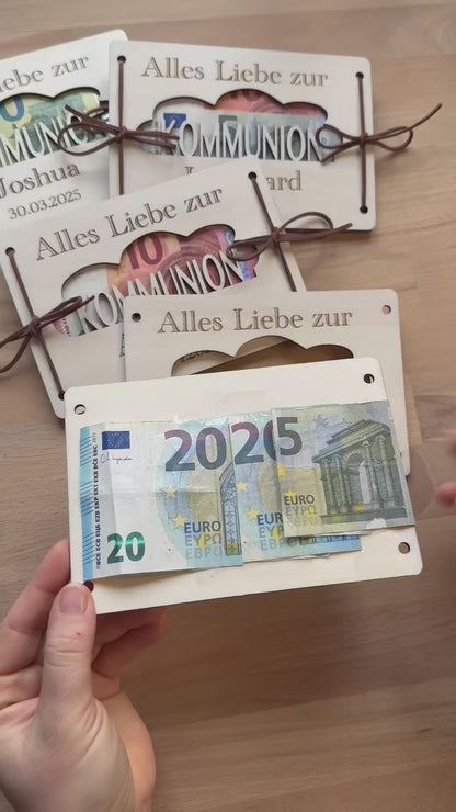 Personalisiertes Geldgeschenk zur Kommunion