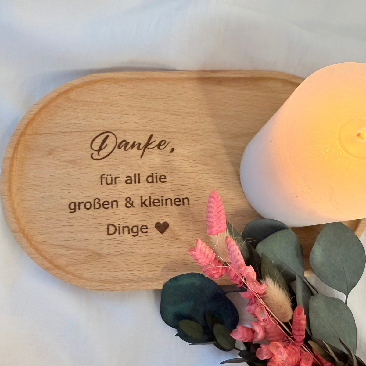Tablett mit Gravur kleines Dankeschön – TGkreativ